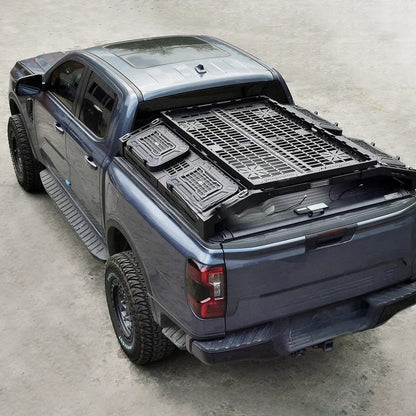 Hot Selling Universal Pickup Truck Bed Roll Bar Cross Bars & Overland Roof Rack with Tool Boxes