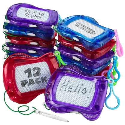 5/10/20/40/80PCS Mini Magnetic Drawing Board for Kids Backpack Keychain Clip Drawing Boards, Erasable Doodle Sketch Writing Pad