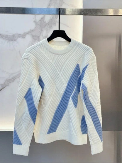 Men New Winter Knitwear Mixed Colors Long Sleeve Thicken Warm Woolen Sweater Mens Slim Fit O Neck Fashion Pullover Knitted Tops