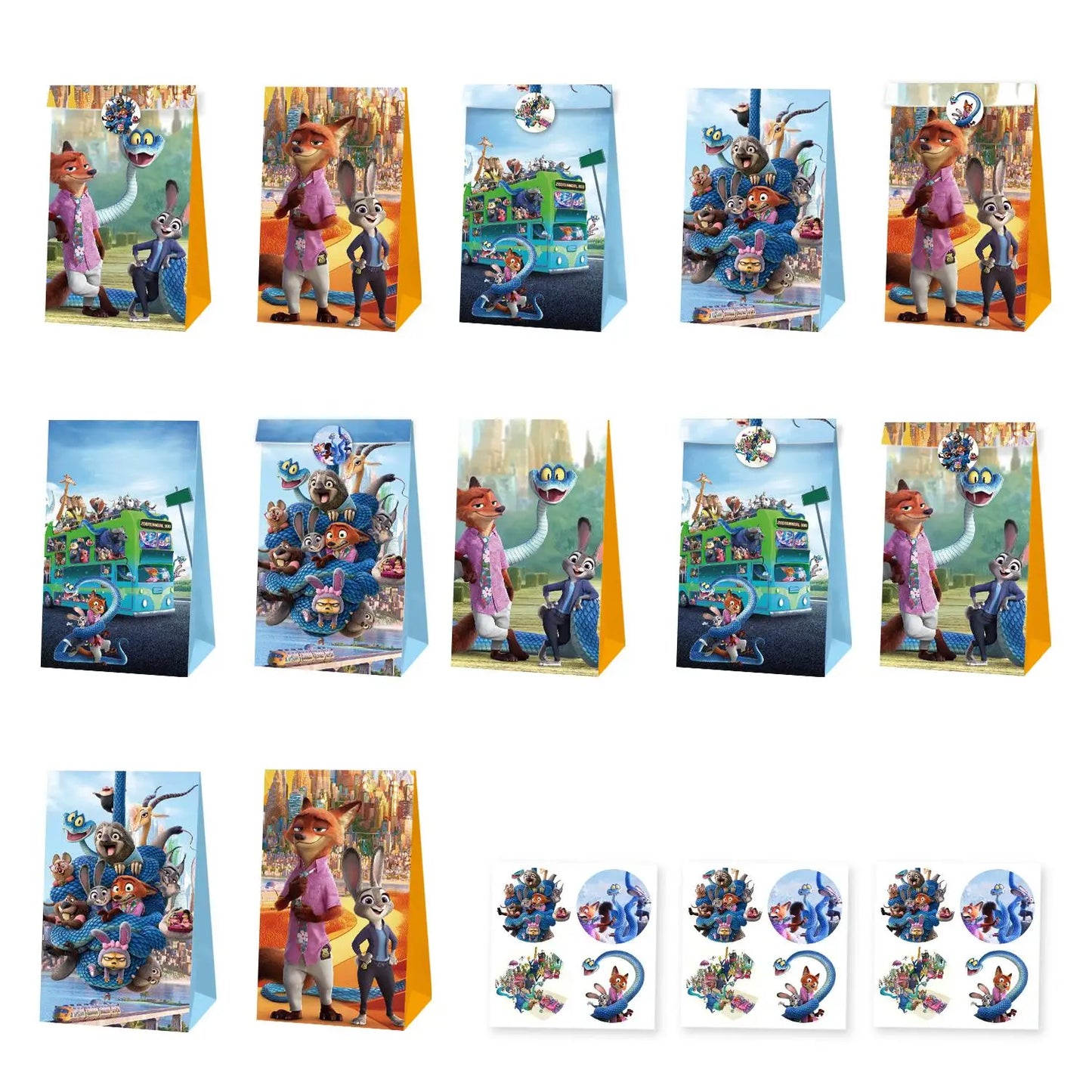 NEW Zootopia Party Favor Zootopia 2 Birthday Decoration Judy Nick Gary Party Supplies Zootropolis Coil Notebook Box Bag Card Kid