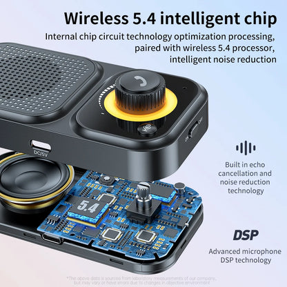Bluetooth 5.4 Sun Visor Clip Handsfree Car Kit Wireless Audio Receiver MP3 Music Player Speakerphone with Button Support Siri