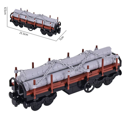 26cm Retro Double-Deck Passenger Train Car Building Blocks Model Green Gray Classic Train Display Toy for Hobbyists