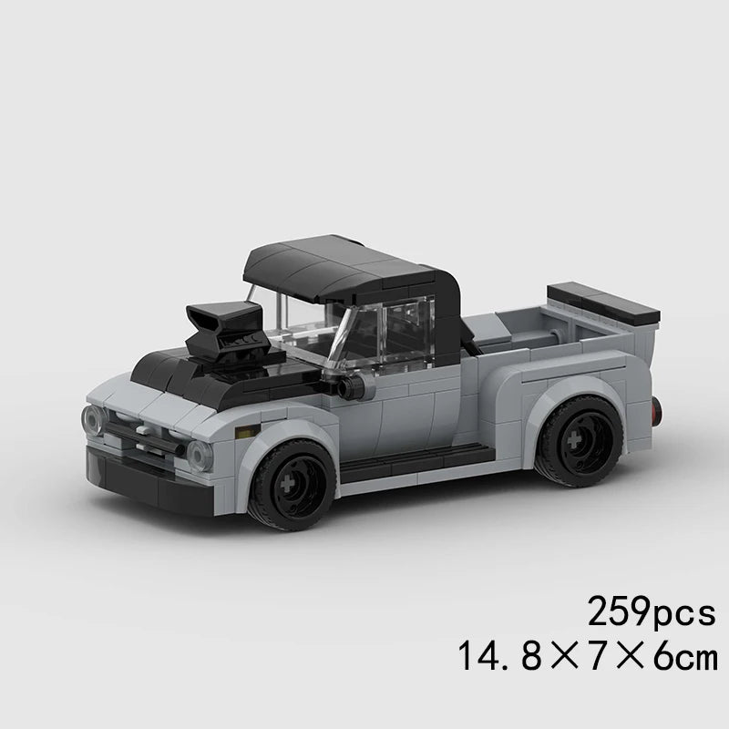 MOC Speed Sports Super Race Car Model Building Blocks Pickup Police Bricks City Racing Vehicle SUV Technical Rally Sport Toy