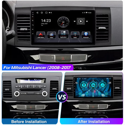 10" Android 15 Car GPS Car Stereo Radio For 2008-2017 Mitsubishi Lancer Apple Carplay 4+64G IPS Touch Screen WiFi GPS BT+DVR&CAM