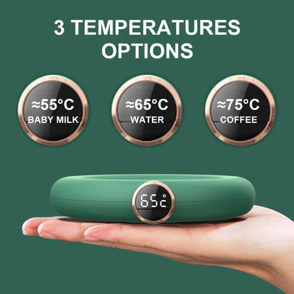 Coffee Milk Tea Cup Warmer Pad USB Charge Home Office 3 Temperatures Adjustable Heat Plate LED Display Electric Heater Mug Pad