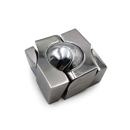Magic Ball Cast Metal Brain Teaser Puzzle IQ Challenge Disentanglement Educational Mind Toys For Kids Boys Girls Adults