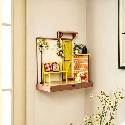 DIY Wooden Hut Model Fridge Magnet Pastoral Style 3D Stereo Wall Decor Hand Assembled Block Assembly Home Decor For Craft Lovers