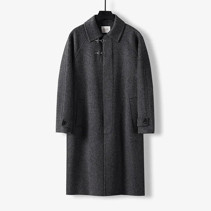 Men High Quality Autumn Winter Wool Coat Long Trench Coat Men