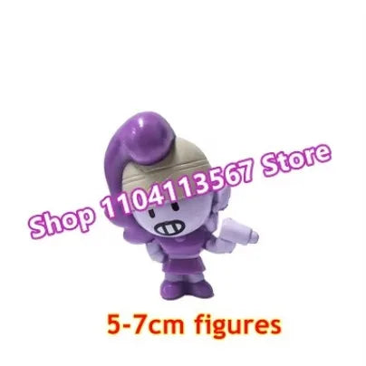 24pcs Cartoon Mini Figures Poco Bibi Shelly Cute Anime Heroes Model Accessories Charms Game Collectibles Toys for Children Gift