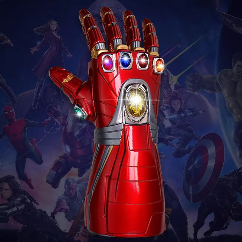Marvel Iron Man Thanos PVC Infinity Gauntlet Wearable Movable Led Removable Infinity Stones Cosplay Prop Collectible Model Adult