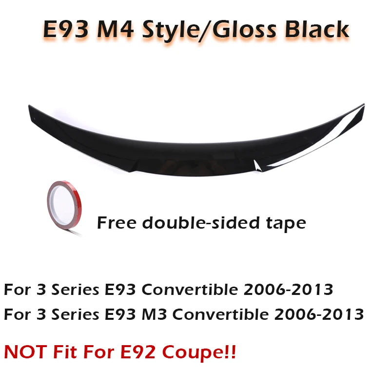 Rear Trunk Spoiler Wing Carbon Fiber M3 M4 MP PSM Style For BMW 3 Series E92 Coupe E93 Convertible M3 2006 -2014 320 325 328 330