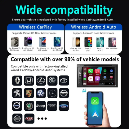 TrolinkTek 4 in1 Wireless CarPlay Adapter Car Intelligent System Android Auto Connect Airplay Mirror Link Screen Fast Connect
