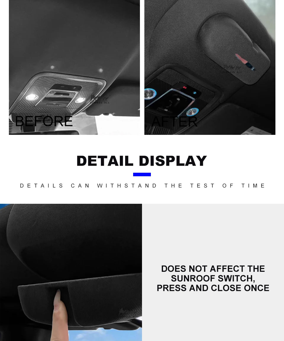 Easily Installable Car Glasses Holder for BYD Sealion 7 Ev Sunglasses Case Car Glasses Holder