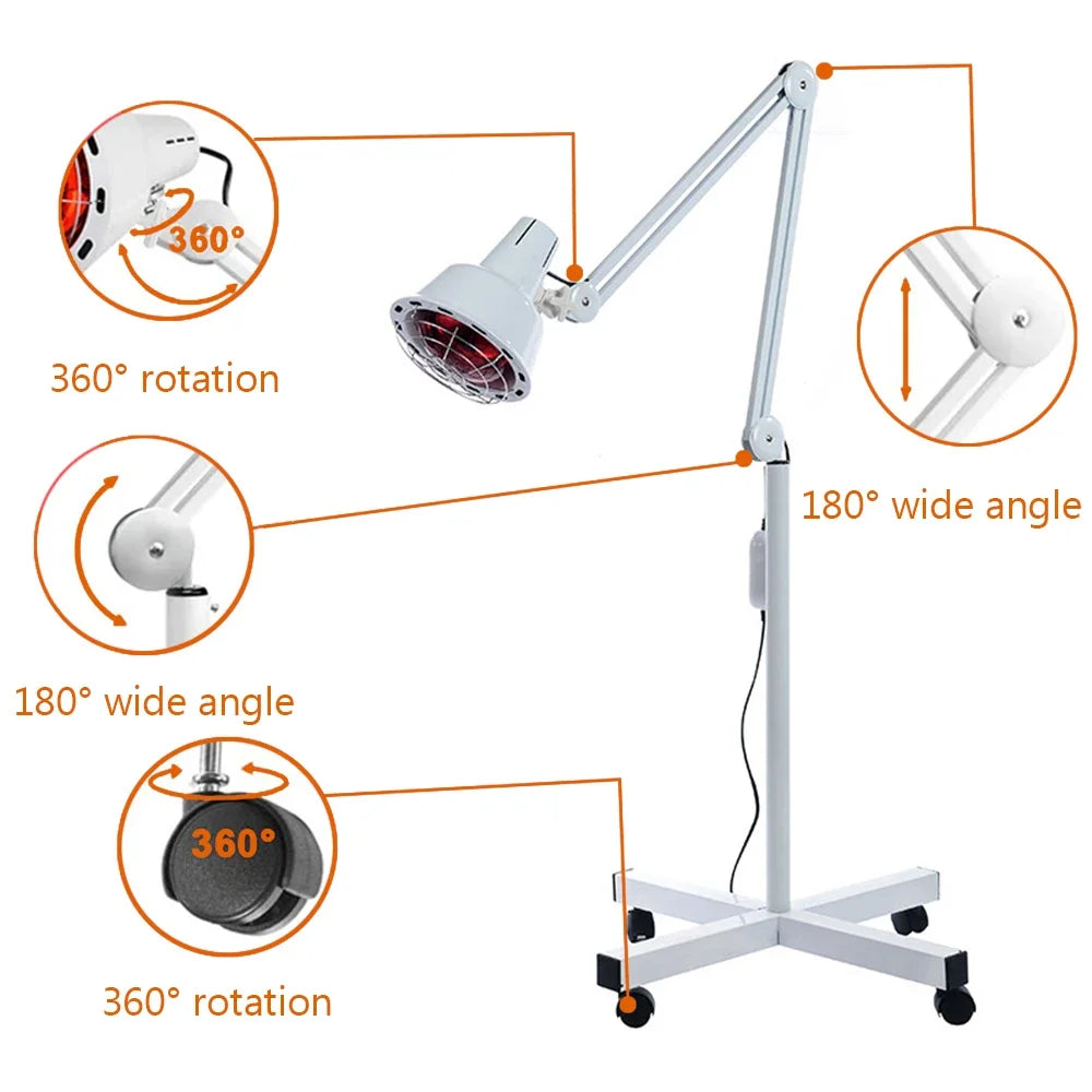 Far Infrared Heat Lamp for Full Body ‌275W Adjustable Floor Lamp Relieves Muscle Joint Pain Promotes Skin Care
