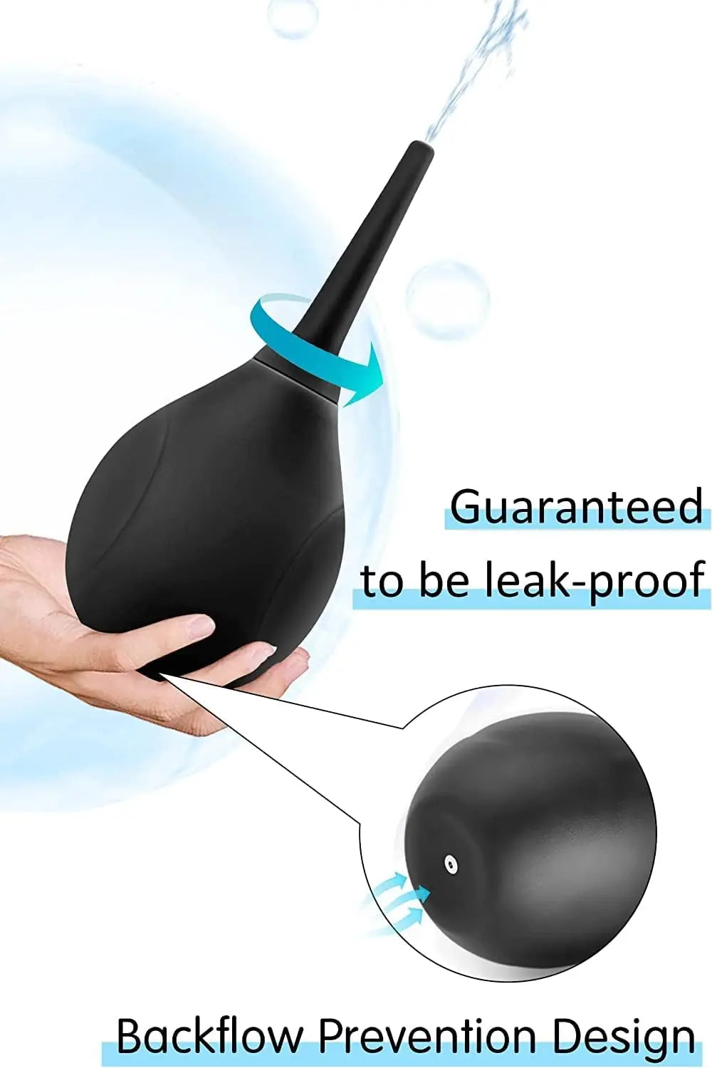 Kushor Anal Washer Silicone Enema Bulb Reusable Butt Vagina Cleaner Anal Shower Anus Sex Toy Tool for Women Men Adult Sex Games