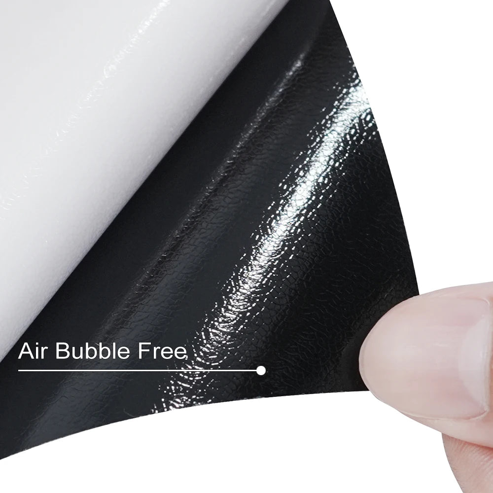 Glossy Black Vinyl Wrap Film Car Wrapping Decal Roll Bubble Free Air Release Vehicle Motocycle Sticker DIY Adhesive Accessories