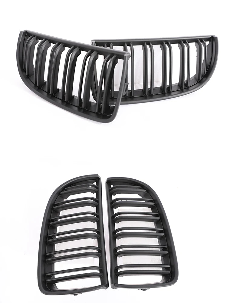 Carbon Fiber Chrome M Color Chrome Gloss Matte Black Grille Kidney Grill For BMW 3 Series E90 E91 Pre-Facelift 2005-2008 320 330