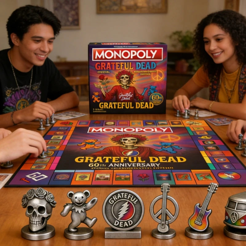 Grateful Dead Monopoly 60th Anniversary Collectible Board Game for Rock Fans & Players