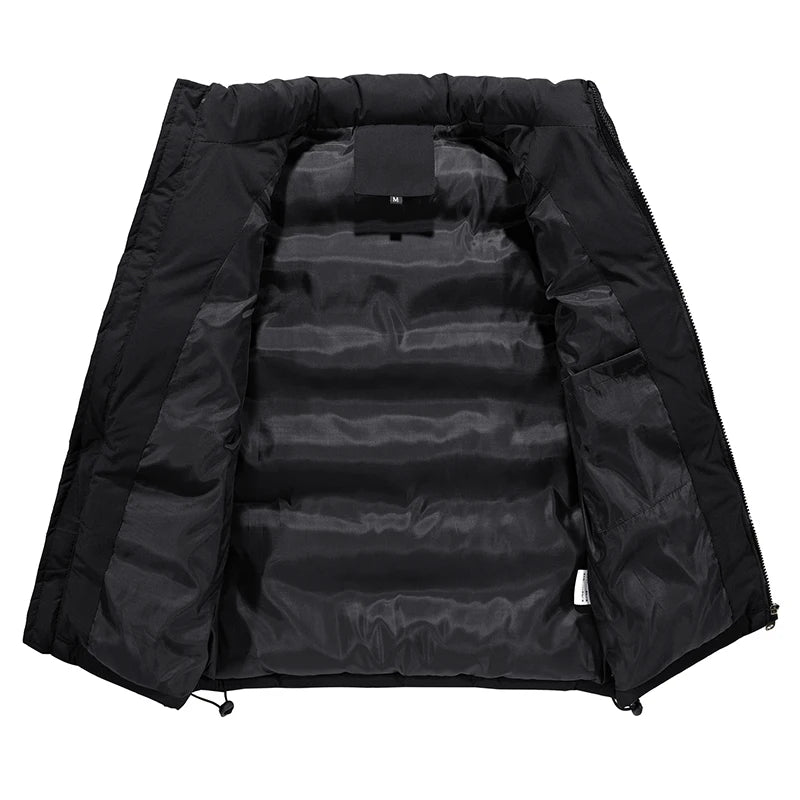 Men Vest Winter Jacket Casual Coat Warm Sleeveless Jackets Fashion Male Cotton-Padded Vest Windproof Outdoor Climbing Outwear