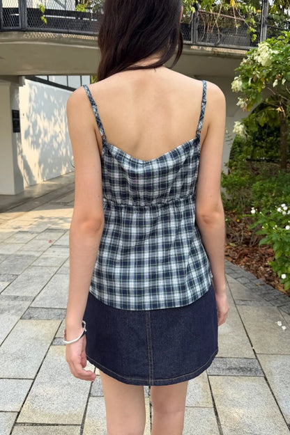 Brandy Melville Pure Cotton Three-Button Base Layer Vest Sweet Style V-Neck Sleeveless Tank Top for Women Spring Summer