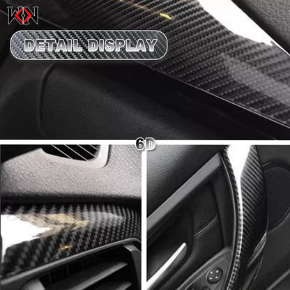 6D Carbon Fiber Vinyl Foil Film Ultra Gloss Waterproof Decoration Film Auto Wrap Sticker for Laptop Phone Case Motorcycle