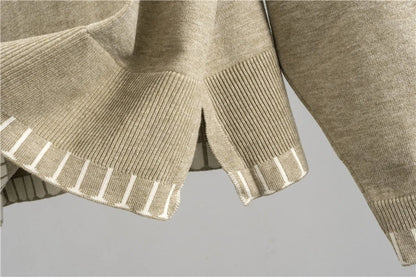 Loose Casual Knitted round Neck Sweater And Pants Set Women's Fashion Autumn Collection Online Exclusive Comfortable Fit