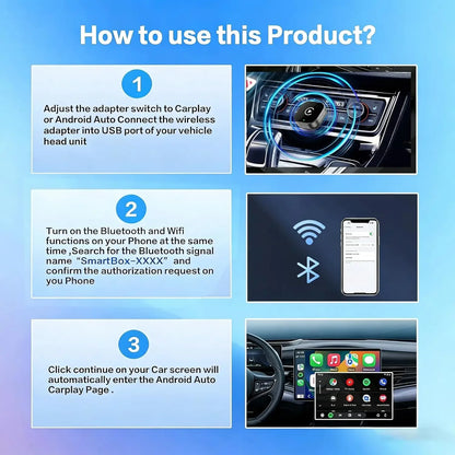 2026 Wireless CarPlay Adapter for iPhone - No Audio Lag, Auto-Connect - Convert Factory Wired to Wireless CarPlay - Bluetooth 5.