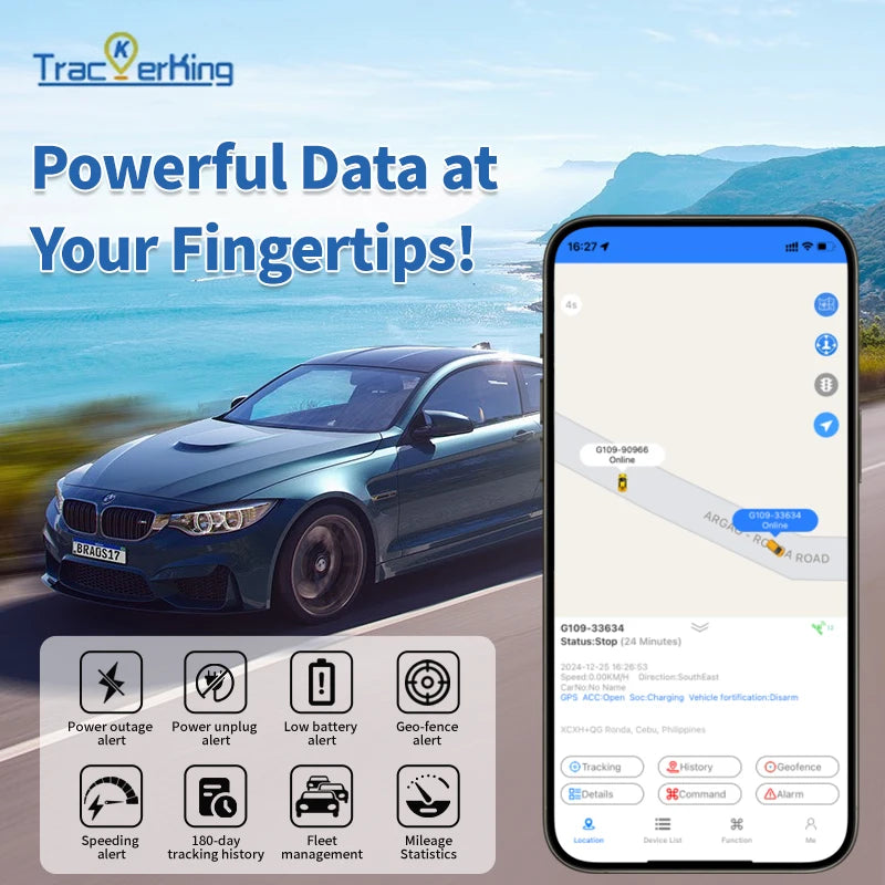 OBDII GPS Tracker Car Tracker TrackerKing DK22 With Real-time Tracking Multiple Alerts Plug and Play