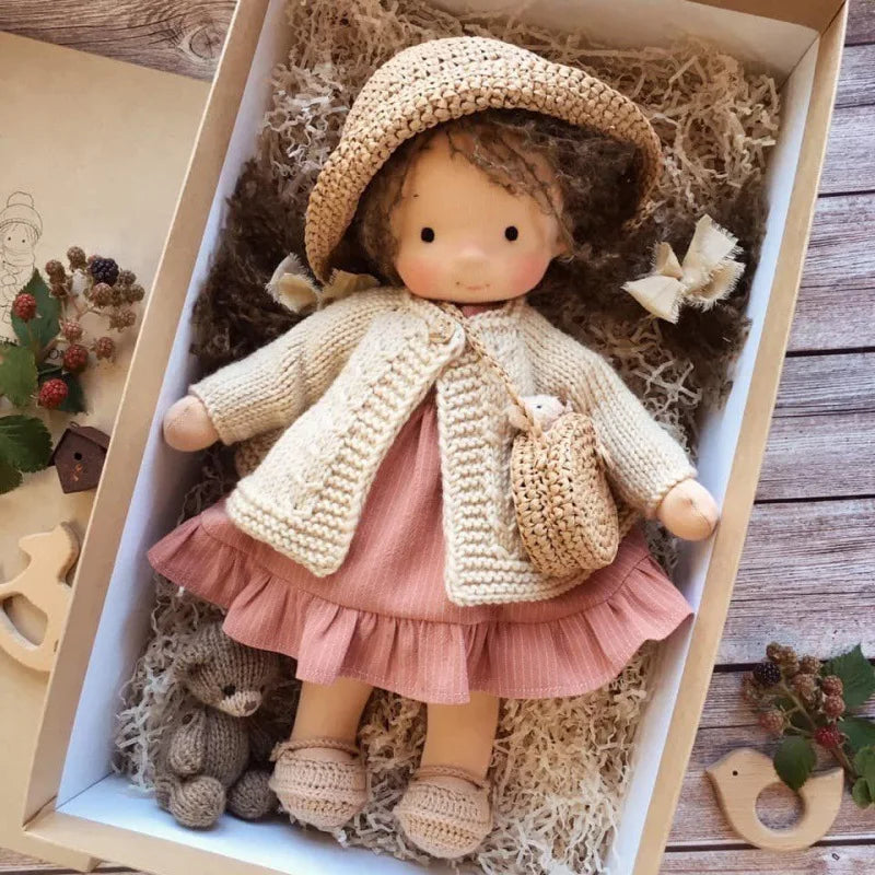 30cm New Waldorf Handmade Cotton Stuffed Plush Doll Kawaii Anime Collection Model Room Decoration Festival Gift Adults Toys