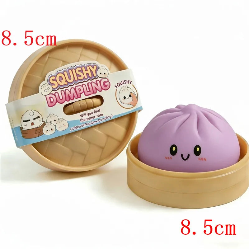 5.5/8.5cm Stress 1-12Pcs Dumpling Squash Toy Dampaline Squishy with Box Dumplings Sensory Squeeze Toy for  Relief Gift Birthday