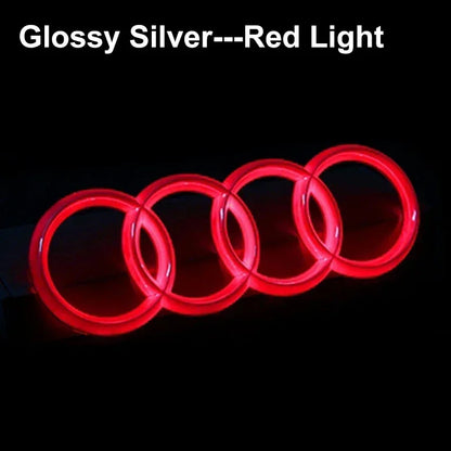 Static Light Car Front Grille LED Emblem Decor for Audi A4 A5 Q5 RS5 A4L A3 8p Q3 A8 Decals Badge Sticker Exterior Accessories