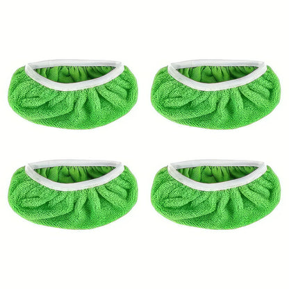 Reusable 100% Coral Fleece Mop Pads, Wet Dry Flat Mop Covers, Washable Refills For Surface & Hardwood Floor Cleaning
