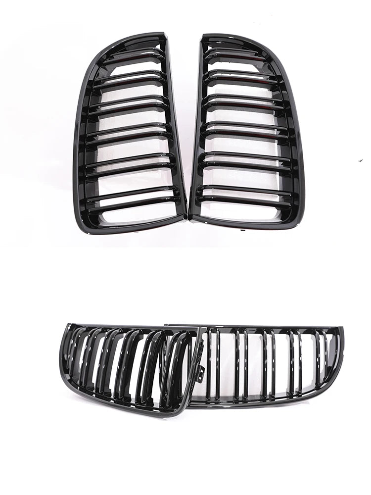 Carbon Fiber Chrome M Color Chrome Gloss Matte Black Grille Kidney Grill For BMW 3 Series E90 E91 Pre-Facelift 2005-2008 320 330