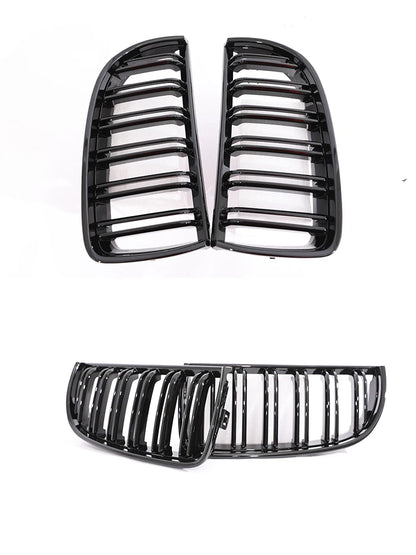 Carbon Fiber Chrome M Color Chrome Gloss Matte Black Grille Kidney Grill For BMW 3 Series E90 E91 Pre-Facelift 2005-2008 320 330