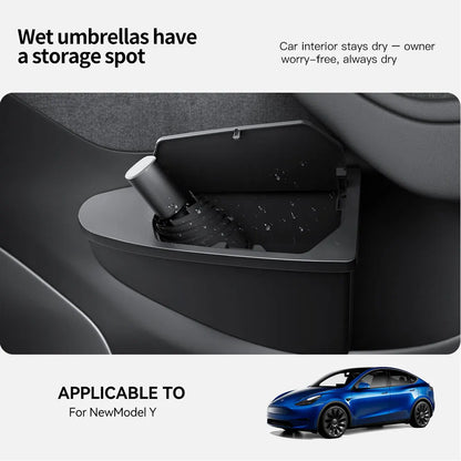 YZ Front Door Storage Trash Can for Tesla Model Y/YL Juniper Car Door Storage Box Multi Functional organizador Car Accessories