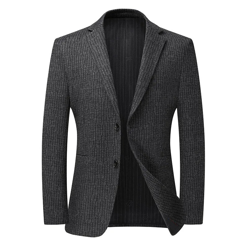 New Style Blazer Men's Fashion Korean Version Business Wedding Gentleman Wool Versatile Host Slimming Casual Banquet Blazer