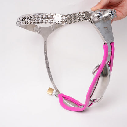 Stainless Steel Male Chastity Cage Sissy Urethral Chastity Pants Penis CB Lock Abstinence Restraint Cock Cage Adult Sex Toy 18+