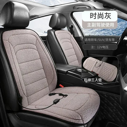 NEW 1-2PCS Heated Car Seat Cover Car Heating Cushion Winter Heated Seats Car Seat Warmer 12V Seat Cushion For Back And Seat