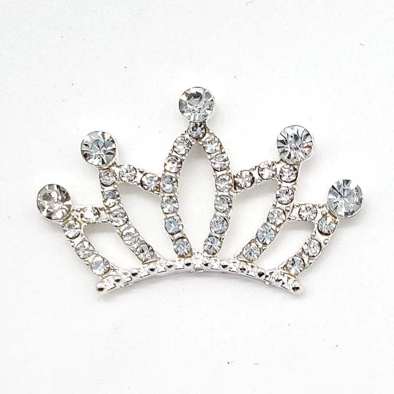 Metal Rhinestone Pearl Chain Butterfuly Crown Shoe Charms for Clogs Sandals Decoration Shoe Buckle for Girls Gift