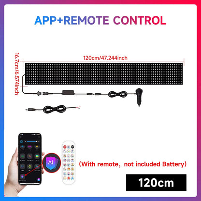 Large LED Truck Car Devil Eye Light With AI Voice Function APP Remote Control Custom Text Pattern Decoration Lighting 12V 24V
