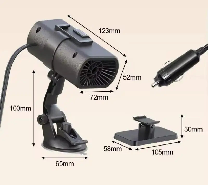 Mini 12V Car Heater USB/Cigarette Lighter Portable Fast Heating Cup Holder Design For Cab Truck RV Winter Travel Emergency Kit