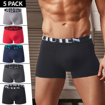 4 Pieces /10 Pieces Men's Black Gold Printed Boxer Underwear Comfortable And Versatile Plus Size Sexy Young Men's Casual Shorts