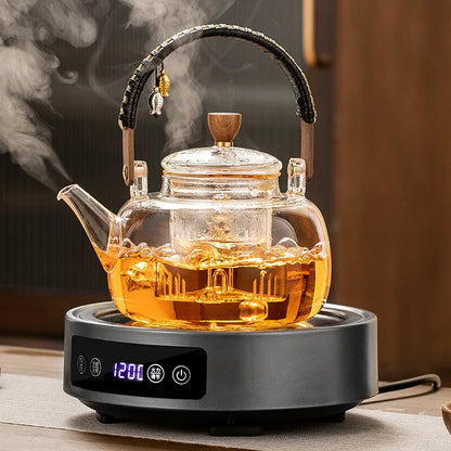 1200W Smart Electric Ceramic Stove Portable Tea Maker Tea Set Timer Coffee Heater 7-Level Hot Water Heater