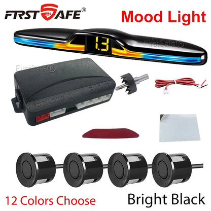 FirstSafe Factory New Mood Light LED Parking Sensor System Reversing Radars System Backlight Parktronic