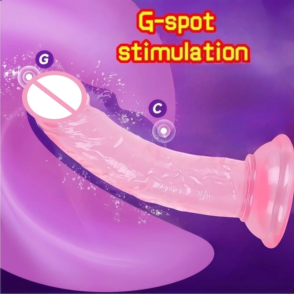 Soft Jelly Dildos Strong Suction Cup Waterproof Realistic Dildo Pink Penis Adult Sex Toys for Women Dick Vagina Anal Masturbator