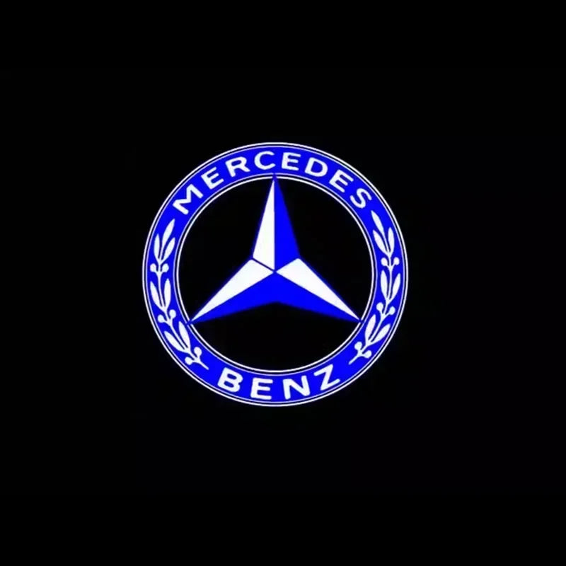 QQ 2pcs Car door welcome light logo Emblem Mercedes Benz AMG A C E GLC GLA GLE GLB Class W177 W205 W212 W213 X253 X156 W166 X247