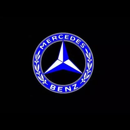 QQ 2pcs Car door welcome light logo Emblem Mercedes Benz AMG A C E GLC GLA GLE GLB Class W177 W205 W212 W213 X253 X156 W166 X247