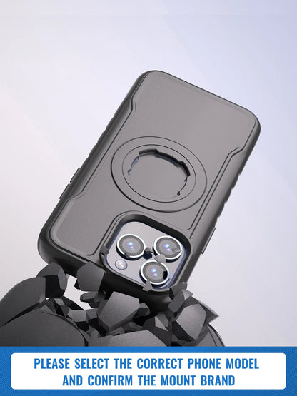 Quad-style Motocycle/Bike Magnetic Shockproof Case For iPhone 17 16 15 14 ProMax Charging Protective Cover with Lock-in Design