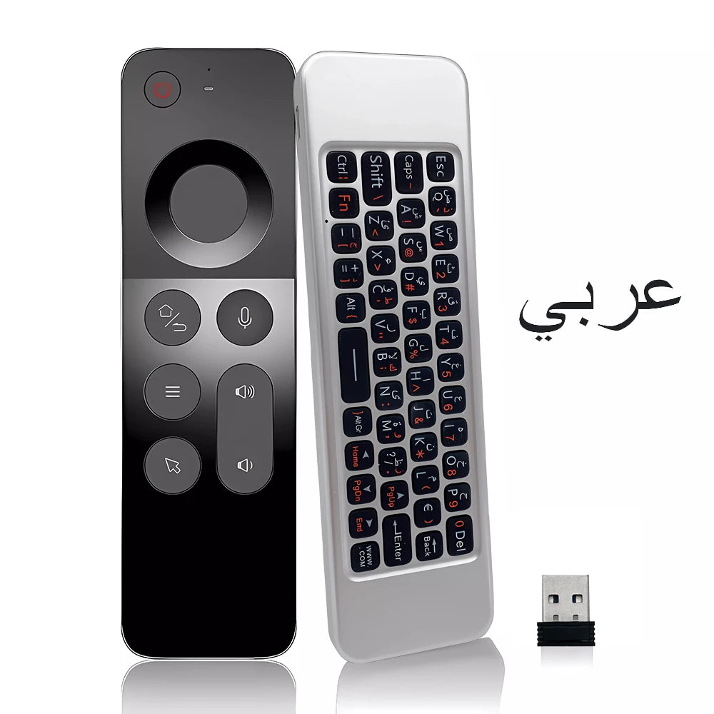 MRSVI Replacement Voice Air Mouse Remote Control W3 2.4G Dongle Handheld Portable Mini Wireless Keyboard for Android TV BOX,PC