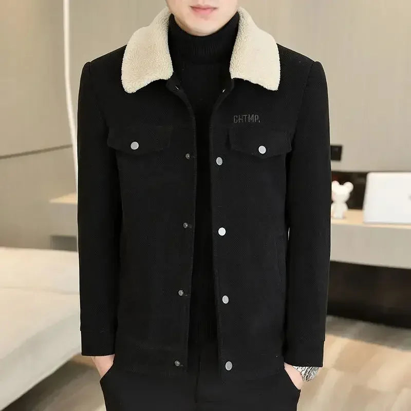 Warm Winter Coat for Men Solid Color High Quality Jacket Man Stylish Cheap Sale Work Korean Reviews Many Harajuku Deals New In